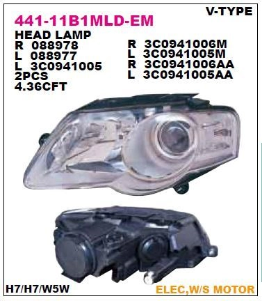 DEPO 441-11B1RMLD-EM PASSAT BKP 2006-2010 SAĞ FAR VALEO TİP 