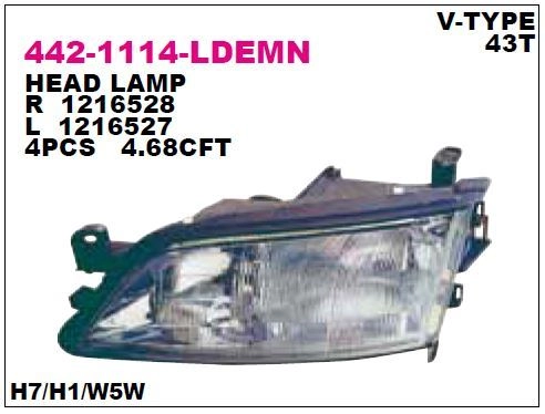 DEPO 442-1114R-LDEMN OPEL VECTRA B 1996-1998 SAĞ FAR 