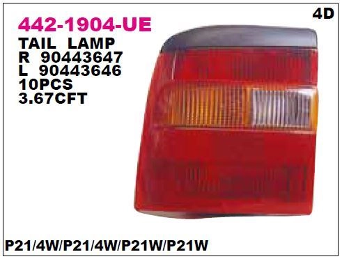 DEPO 442-1904LUE OPEL VECTRA A SOL STOP 1993-1995 