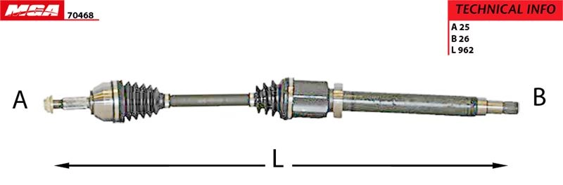 MGA 70468 FORD CONNECT SAĞ AKS 75 90 110 HP 