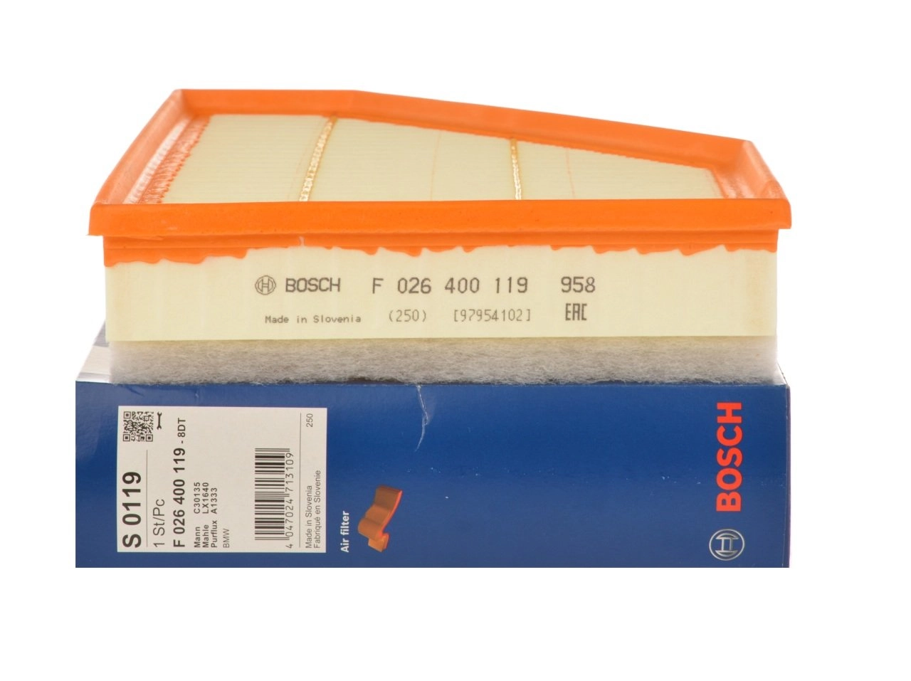 BOSCH F026400119 | Bmw E90 Kasa 320d 174 HP Motor Hava Filtresi 13717797465
