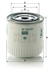MANN W92021 TOFAŞ M131 YAĞ FİLTRESİ 